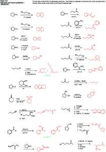 Chem 212 Aldehyde and ketone problems 1 ANSWERS Provide the products for the following reactions. Also show a complete mechanism for each transformation. Clearly show every bond making and bond breaking step