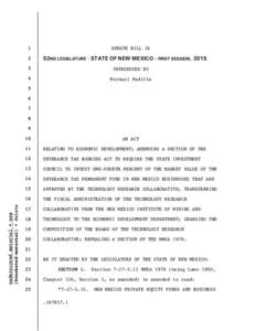 SENATE BILL[removed]52ND LEGISLATURE - STATE OF NEW MEXICO - FIRST SESSION, 2015