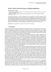 Microscopy: Science, Technology, Applications and Education A. Méndez-Vilas and J. Díaz (Eds.) ______________________________________________ Review: Upconversion microscopy for biological applications D.H. Kim1 and J.