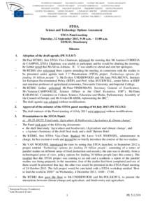 Time / Science and Technology Options Assessment / European Parliamentary Technology Assessment / Paul Rübig / Romano Prodi / Intergovernmental Panel on Climate Change / Technology assessment / Prediction / Technology