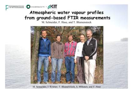 =  = Atmospheric water vapour profiles from ground-based FTIR measurements