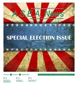 Serving state employees for more than 40 years  A.S.E.A. News Publication of the Arkansas State Employees Association  SPECIAL ELECTION ISSUE