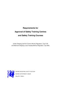 Requiremets for Approval of Safety Training Centres