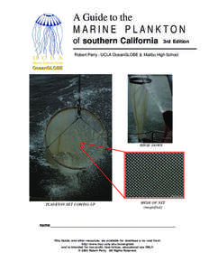 A Guide to the MARINE PLANKTON of southern California 3rd Edition