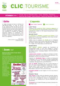 CLIC TOURISME  N°79 La newsletter de la Communauté de Communes de Saint-Dié-des-Vosges