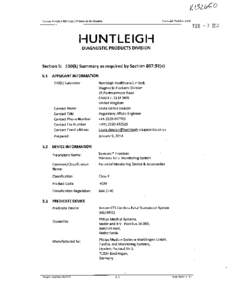 Huntleigh Healthcare Ltd  Sonicaid Freedom FDA 510(k) Premarket Notification FEB