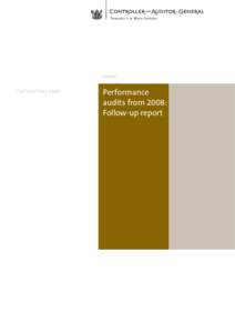 Performance audits from 2008: Follow-up report