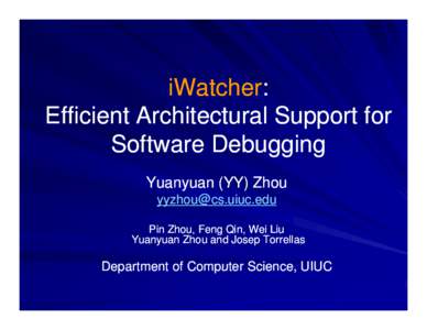 Debugging / Software bug / System programming