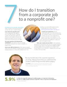 Question 7: How do I transition from a corporate job to a nonprofit one?