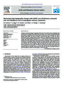 Stratovolcanoes / Radar / Plate tectonics / Decade Volcanoes / Interferometric synthetic aperture radar / Santa María / Lava / Mount Etna / Basalt / Geology / Volcanology / Igneous petrology