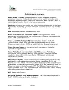 Wireless / Communication / Two-way radio / Infrastructure / National Communications System / Mobile radio / National Telecommunications and Information Administration / Federal Communications Commission / Emergency management / Technology / Trunked radio systems / Project 25