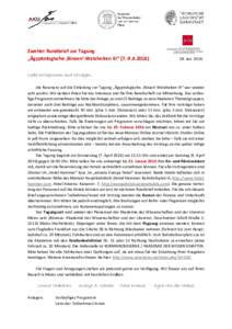 Zweiter Rundbrief zur Tagung „Ägyptologische ‚Binsen‘-Weisheiten III“ (JanLiebe Kolleginnen und Kollegen,