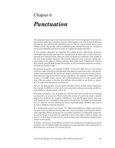 Chapter 6  Punctuation