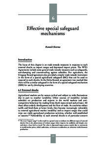 International relations / Economics / Special Agricultural Safeguard / Agreement on Agriculture / Non-tariff barriers to trade / Doha Development Round / Dumping / G33 / Tariff / International trade / Business / World Trade Organization