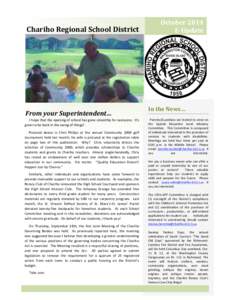  	
    October	
  2014	
  	
   E-­‐Update	
    Chariho	
  Regional	
  School	
  District	
  	
  