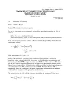 DEUTERIUM ARRAY MEMO #058