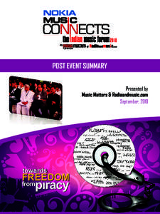 POST EVENT SUMMARY Presented by Music Matters & Radioandmusic.com September, 2010  towards