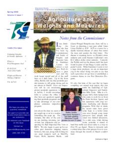 Stanislaus County Department of Agriculture and Weights and Measures Spring 2009 Volume 4 Issue 1