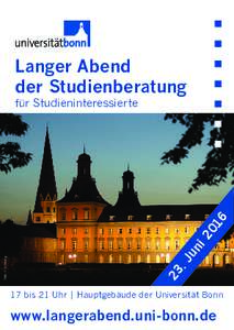 Langer Abend der Studienberatung .J un i