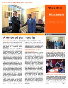 EU DELEGATION TO THE REPUBLIC OF KENYA – SOMALIA UNIT  Newsletter EU in Somalia June 2012 – December 2012