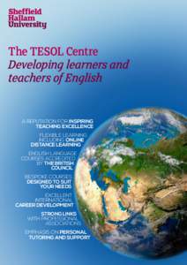 Anglo-Frisian languages / English for academic purposes / English as a foreign or second language / Teaching English as a foreign language / Language assessment / Delta / Teaching and learning center / Certificate IV in TESOL / English-language education / Language education / English language