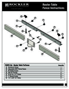 Router Table Fence Instructions D F