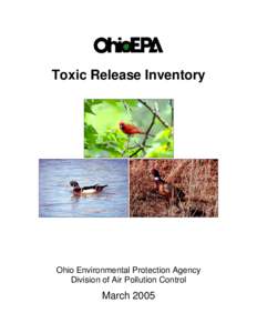 Toxic Release Inventory  Ohio Environmental Protection Agency Division of Air Pollution Control  March 2005