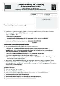 Anlage zum Antrag auf Zuweisung von Zahlungsansprüchen Art. 24 Abs. 8 VO (EU) Nr (Übertragung des Rechtes auf Zuweisung von Zahlungsansprüchen