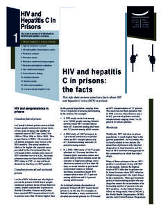 1  HIV and Hepatitis C in Prisons This is one of a series of 13 info sheets on