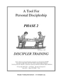 A Tool For Personal Discipleship PHASE 2 