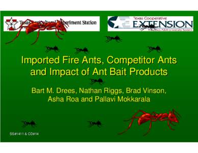 The Economic Impact of Fire Ants on Metroplexes of Texas