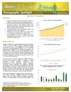 December 2010 MORTALITY IN ALBERTA HIGHLIGHTS • •