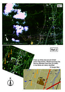 Ref.1  Ref.2 Close up of the area around Omaki Junior High School, Minami-Uonuma City.