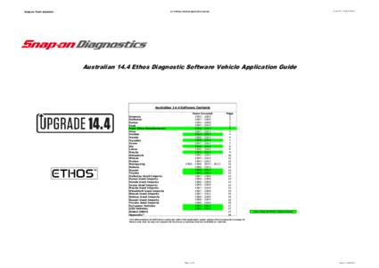 E. and O.E. Z14.4ETHOSASEthos Vehicle Application Guide Snap-on Tools Australia