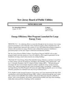New Jersey Board of Public Utilities / Energy in the United States / Environment of the United States / Energy conservation in the United States / Energy conservation / United States Wind Energy Policy / Energy policy of the United States / Energy economics / Energy / Sustainable energy