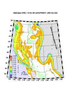 SiteClass D/BC 1.0-Hz SA w/2%PE50Yr. 259 m/s Soil  50˚ 48˚ GM P Es fo