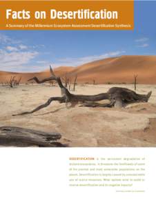 Nature / Desertification / Environmental soil science / Geological history of Earth / Millennium Ecosystem Assessment / Drylands / Ecosystem services / Wetland / Ecosystem / Environment / Earth / Systems ecology