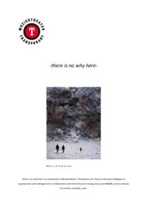 -there is no why here-  ©Kurt D’Haeseleer -there is no why here- is a production of Muziektheater Transparant and Teatro Comunale di Bologna in coproduction with deSingel and in collaboration with the Institute for Li