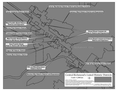 Carver Residential Historic District and Boundary Increase Carver Industrial Historic District Jackson Ward Historic District and Expansions  West Franklin Street Historic