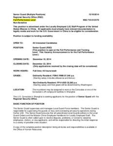 Surveillance / Citizenship in the United States / Social Security / Law / National security / United States visas / Immigration to the United States / Crime prevention / Security guard