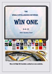 The World Intelligence Network WIN ONE[removed]Edited By Graham Powell