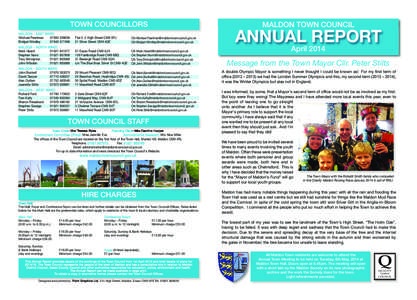 ANNUAL REPORT_Layout[removed]:45 Page 1  $ 1 1 8 $ / [removed]  $SULO MALDON TOWN COUNCIL