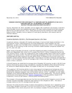 Microsoft Word - CVCA Q3 2013 Media Release FINAL2.doc