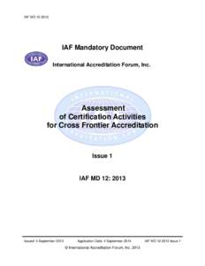 International Accreditation Forum, Inc