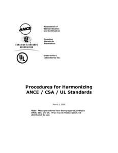 Association of Standardization and Certification Canadian Standards