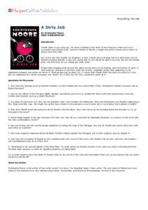 Reading Guide  A Dirty Job By Christopher Moore ISBN: [removed]Introduction