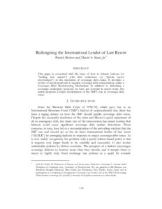 Bankruptcy / Financial crises / International Monetary Fund / International Lender of Last Resort / Default / Vulture fund / Brady Bonds / Government debt / Debt restructuring / Economics / Debt / Insolvency