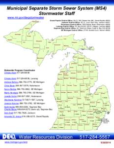 Municipal Storm Water (MS4) Staff Map