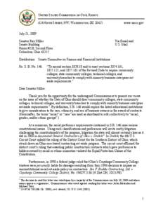 UNITED STATES COMMISSION ON CIVIL RIGHTS 624 NINTH STREET, NW, WASHINGTON, DC[removed]www.usccr.gov  July 21, 2009
