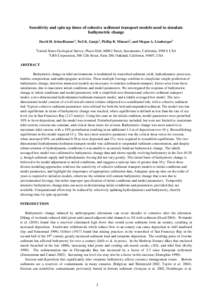 Sensitivity and spin up times of cohesive sediment transport models used to simulate bathymetric change